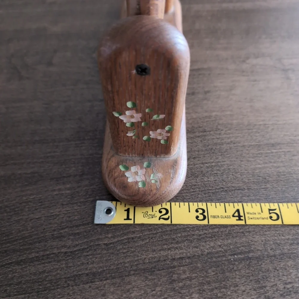 Gale Blashka Vanity‎ Mirror Floral Hand Painted Wood Swivel~ Vintage Dual Sided